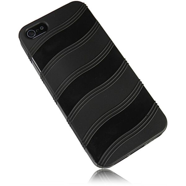 Apple iPhone 5 Silikon Handy Hülle Case Schutzhülle Silicon Schwarz