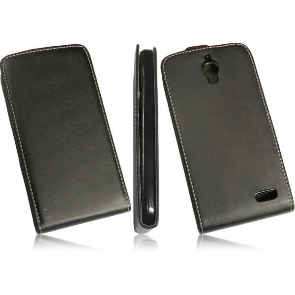 Alcatel One Touch 6030D Tasche PU Ledertasche Handy Case Schwarz