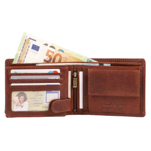 MATADOR OVIEDO RFID Herren Leder Geldbörse Portemonnaie Geldbeutel TÜV Braun