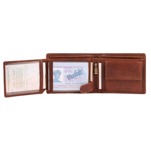 MATADOR OVIEDO RFID Herren Leder Geldbörse Portemonnaie Geldbeutel TÜV Braun
