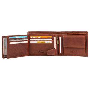 MATADOR OVIEDO RFID Herren Leder Geldbörse Portemonnaie Geldbeutel TÜV Braun