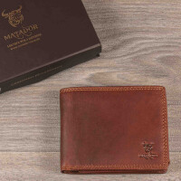 MATADOR OVIEDO RFID Herren Leder Geldbörse Portemonnaie Geldbeutel TÜV Braun