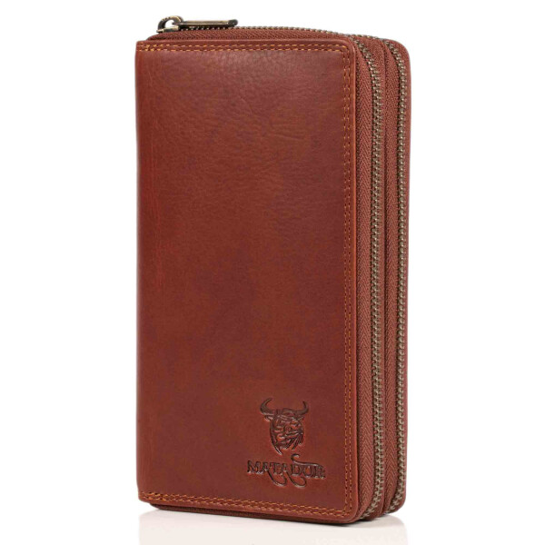 MATADOR MADRID Damen Leder Geldbörse Langbörse Vintage Braun