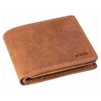 Herren Leder Geldbörse Portemonnaie Brieftasche Vintage Braun