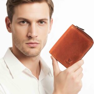 MATADOR SEOUL Leder Geldbörse Damen Portemonnaie RFID Braun