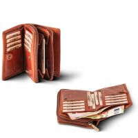 MATADOR SEOUL Leder Geldbörse Damen Portemonnaie RFID Braun
