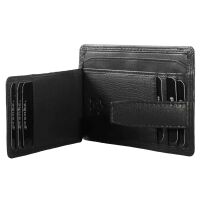 Pranke Klein Kartenetui Herren/Damen Geldbörse Portemonnaie aus Weichem Rinds Leder Portmonee Geldtasche Mini format ohne Kleingeldfach