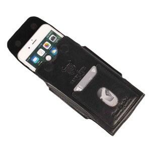 MATADOR iPhone 5 5s 5c SE Echt Ledertasche Gürteltasche Schwarz