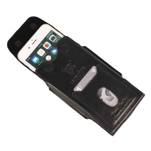 MATADOR iPhone 5 5s 5c SE Echt Leder Gürteltasche Vertikal Schwarz