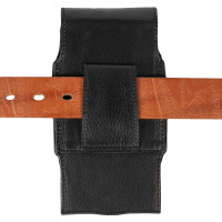 MATADOR iPhone 5 5s 5c SE Echt Leder Gürteltasche Vertikal Schwarz
