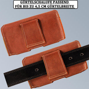 MATADOR iPhone 7 Leder Quertasche Gürteltasche Vintage Braun