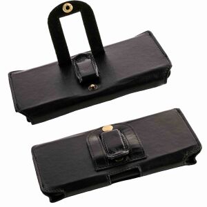 MATADOR iPhone 15 Pro / 15 / 14 Pro / 14 / 13 Pro / 13 Leder Gürteltasche Schwarz