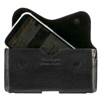MATADOR iPhone 15 Pro / 15 / 14 Pro / 14 / 13 Pro / 13 Leder Gürteltasche Schwarz