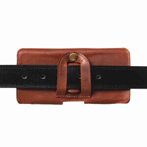 MATADOR iPhone 15 Pro Max / 14 Pro Max / 13 Pro Max Leder Gürteltasche Quer