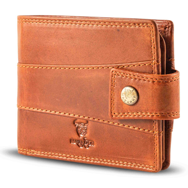MATADOR DANZIG Leder Herren Geldbörse Brieftasche RFID Vintage Braun