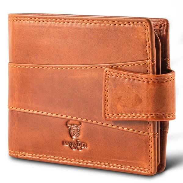 MATADOR DANZIG Leder Herren Geldbörse Brieftasche Vintage Braun