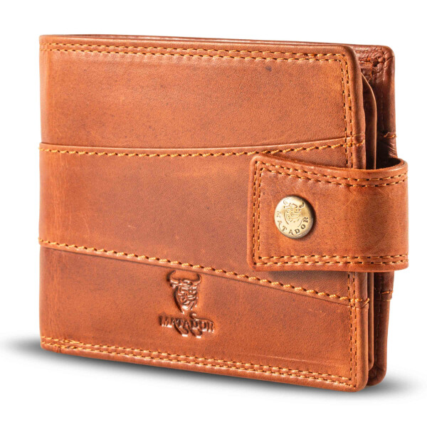 MATADOR Leder Herren Geldbörse Brieftasche RFID TüV Vintage Braun