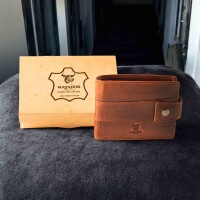 MATADOR DANZIG Leder Herren Geldbörse Brieftasche RFID Vintage Braun