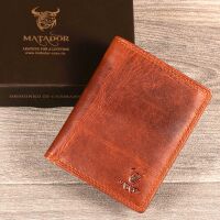 MATADOR VIGO Leder Geldbörse Geldbeutel Herren Brieftasche Braun