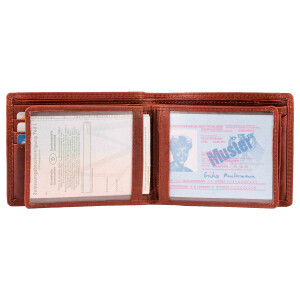 MATADOR Geldbörse Herren Leder Portemonnaie RFID Vintage Braun
