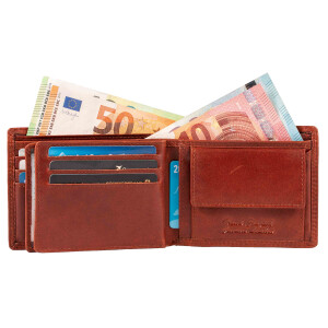 MATADOR Geldbörse Herren Leder Portemonnaie RFID Vintage Braun