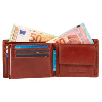 MATADOR Geldbörse Herren Leder Portemonnaie RFID Vintage Braun