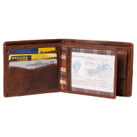 Pranke Herren Leder Geldbörse Portemonnaie Geldbeutell Vintage Braun