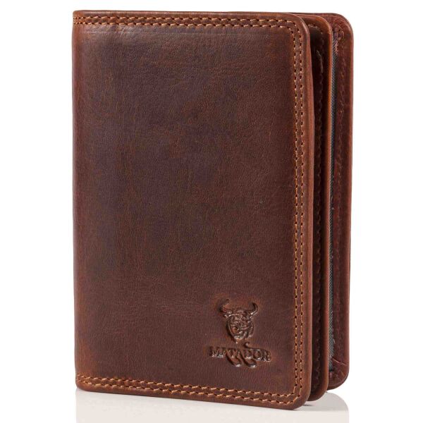 MATADOR Leder Kreditkartenetui PORTO Kreditkartenhülle Antik Braun