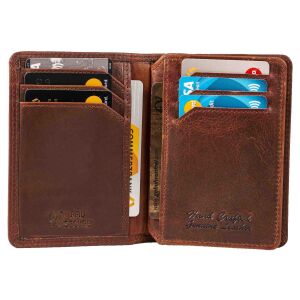 MATADOR Leder Kreditkartenetui PORTO Kreditkartenhülle Antik Braun