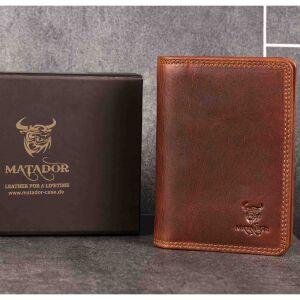MATADOR Leder Kreditkartenetui PORTO Kreditkartenhülle Antik Braun