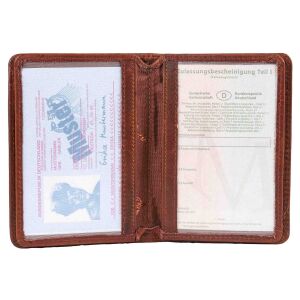 MATADOR Leder Kreditkartenetui PORTO Kreditkartenhülle RFID Antik Braun