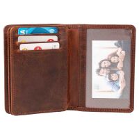 MATADOR Leder Kreditkartenetui PORTO Kreditkartenhülle RFID Antik Braun