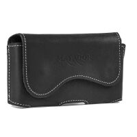MATADOR iPhone 17e / 16e / 13 Mini / 12 Mini Leder Hülle Tasche Schwarz