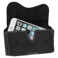 MATADOR iPhone 17e / 16e / 13 Mini / 12 Mini Leder Hülle Tasche Schwarz
