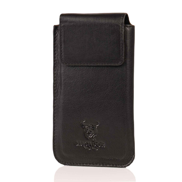 MATADOR iPhone 13 Mini 12 Mini 8 Leder Gürteltasche Schlaufe Schwarz