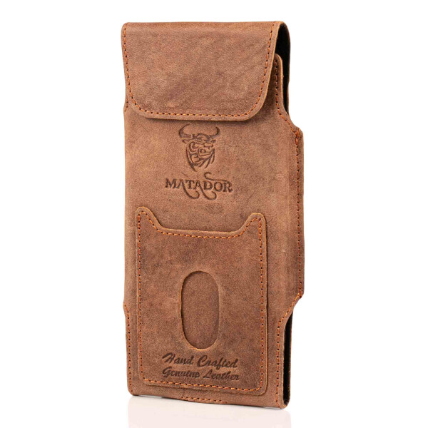 MATADOR iPhone 17 Pro Max iPhone 16 Pro Max Leder Gürteltasche Braun
