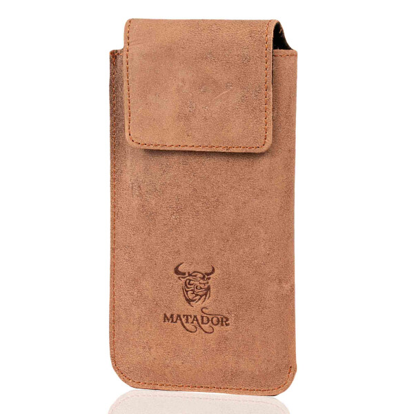MATADOR iPhone 17 Pro Max 16 Pro Max Ledertasche Magnet Braun