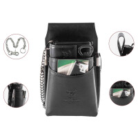 MATADOR VICIO Kellnerbörse mit Kette Leder Profi-Kellner-Set Schwarz