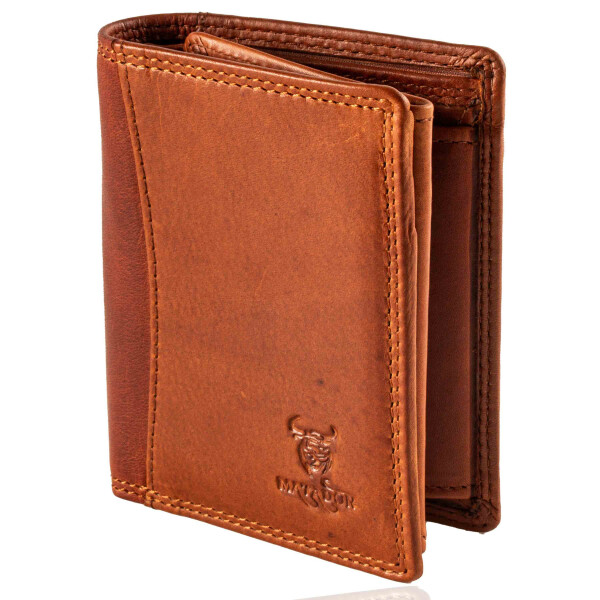 MATADOR MARSEILLE MINI Leder Herren RFID Geldbörse Brieftasche Vintage Braun