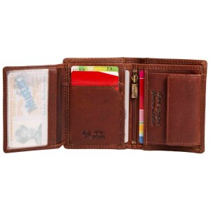 MATADOR Leder Herren RFID Geldbörse Brieftasche Vintage Braun