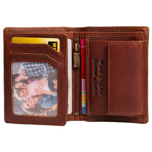 MATADOR MARSEILLE MINI Leder Herren RFID Geldbörse Brieftasche Vintage Braun