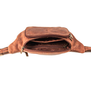 MATADOR Leder Bauchtasche Gürteltasche Hüfttasche Vintage Braun