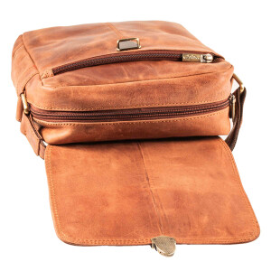 MATADOR JAKARTA Leder Schultertasche Tablettasche Unitasche Braun