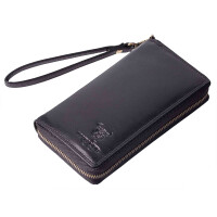 MATADOR CADIZ XL Leder Damen Langbörse Portemonnaie Schwarz Nappa