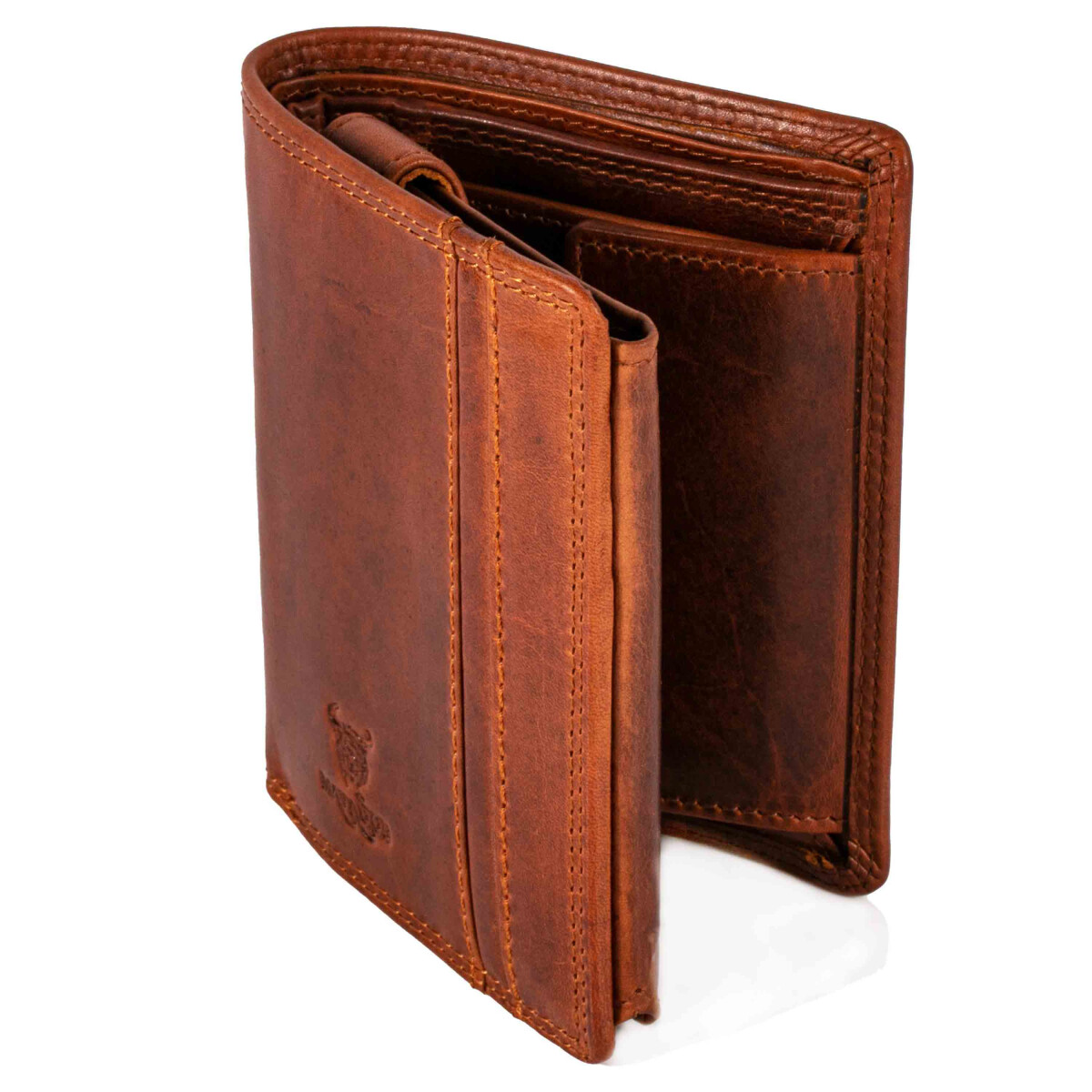 Wallet Brieftasche Braun BÃ¼ffel Almadih Leder Portemonnaie Braun