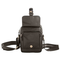 MATADOR Leder Umhängetasche Schultertasche Hüfttasche Vintage Schwarz