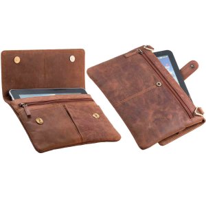 MATADOR Leder Tablet Laptop Tasche Umhänge-Schulter-Tasche 10 Zoll