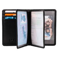 MATADOR Leder Kreditkartenetui PORTO Kreditkartenhülle RFID Schwarz