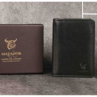 MATADOR Leder Kreditkartenetui PORTO Kreditkartenhülle RFID Schwarz