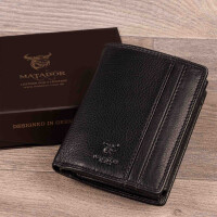 MATADOR RFID Herren Geldbörse Leder Portemonnaie TüV Schwarz